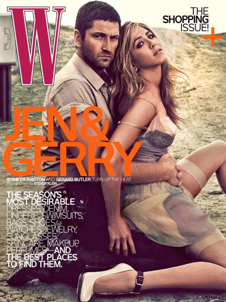 W Magazine Jennifer Aniston Gerard Butler