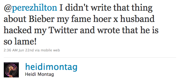 Heidi Montag Justin Bieber