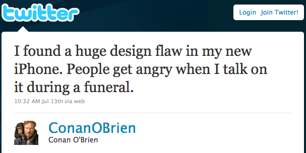 Conan O'Brien iPhone