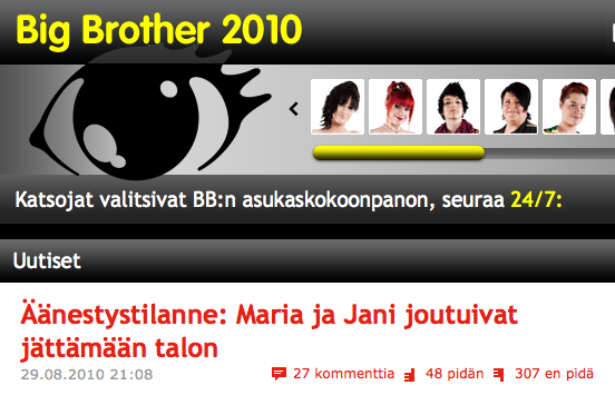 Big Brother 2010 huijausepäily 1