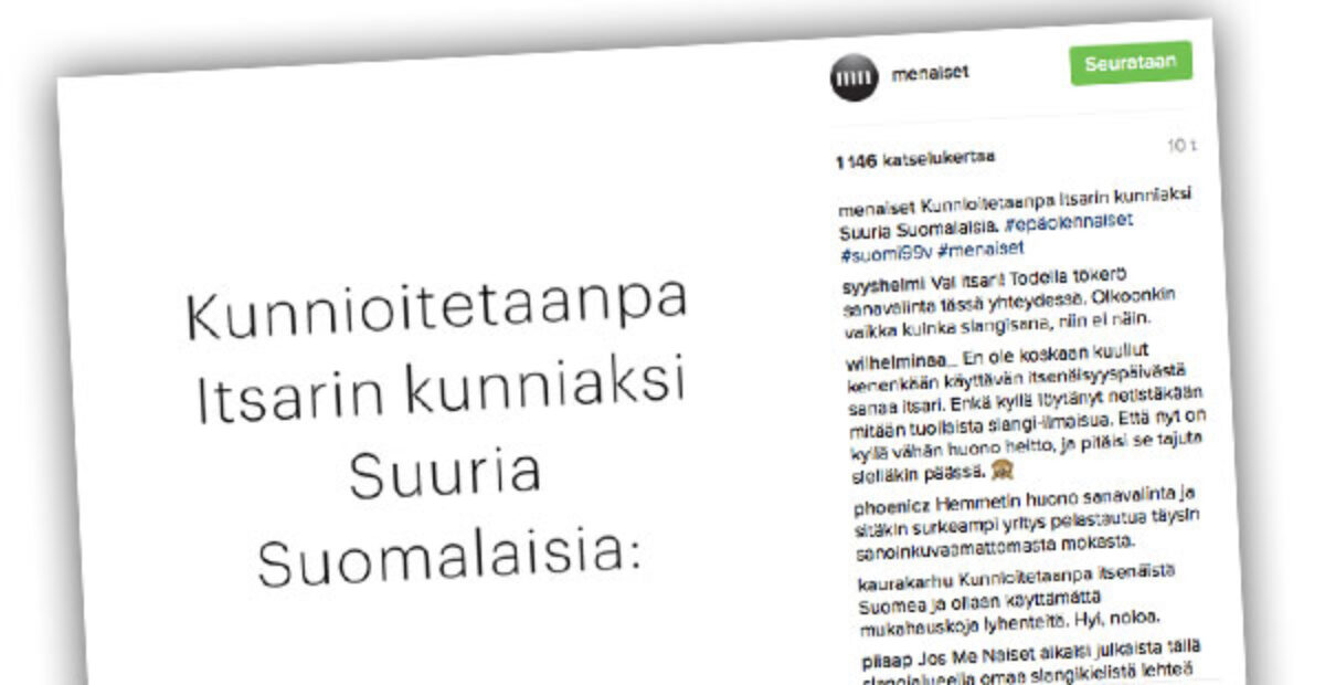 Tänään juhlitaan ”itsaria” – suomalaislehden sanavalinta järkyttää