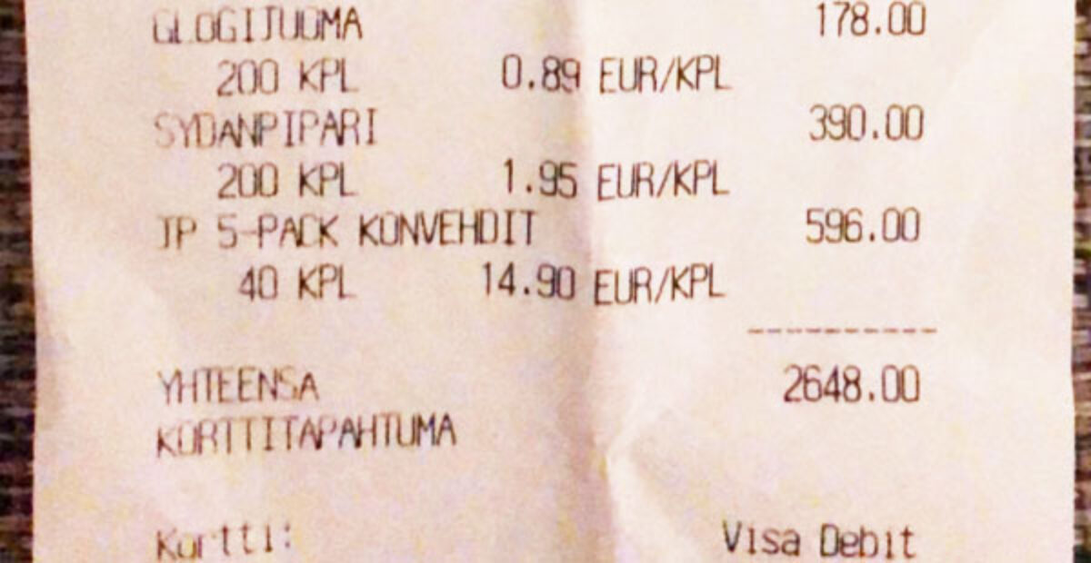 Mikael Gabriel julkaisi ostokuitin jaetuista ruokakasseista – tuhansilla euroilla jouluherkkuja