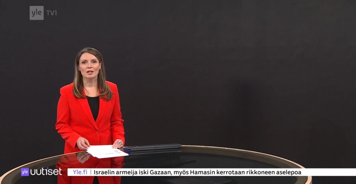 YLE Uutisissa poikkeuksellinen näky – näytot pimeänä suorassa lähetyksessä