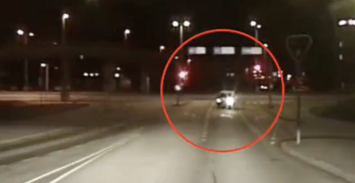 Poliisivideo Helsingisstä: Kortiton rattijuoppo vastaantulevien kaistalla