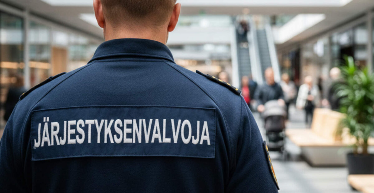 Järjestyksenvalvoja kauppakeskuksessa, Kuva: Stara