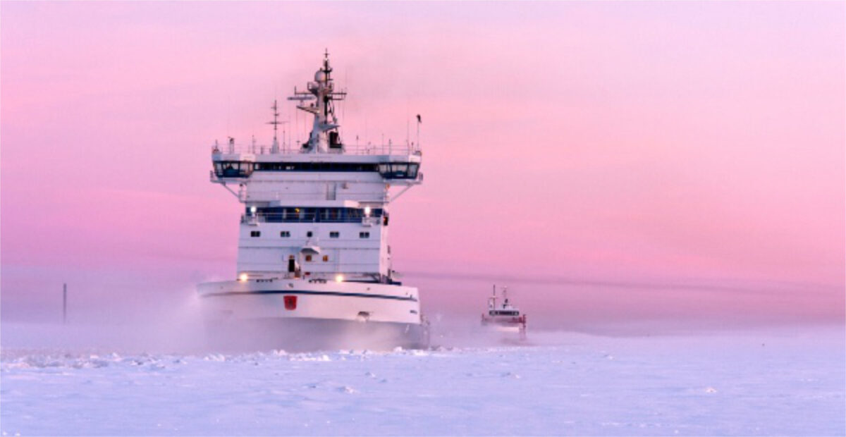 Jäänmurtaja Otso. Kuvituskuva: Väylävirasto