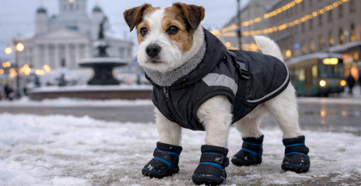 Koira talvella. Kuva: Stara