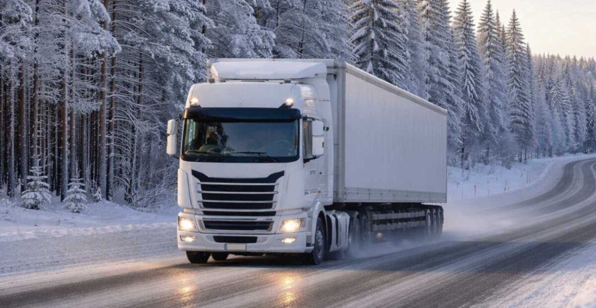 Täysperävaunurekka maantiellä. Kuvituskuva: Stara (Ei liity tapaukseen)