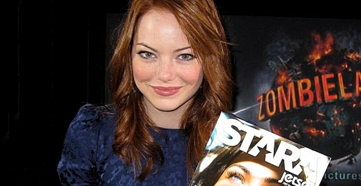 Emma Stone ja Stara-lehti. Kuva: Jocka Träskbäck