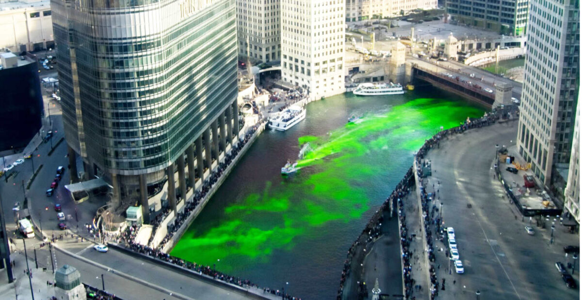 Pyhän Patrickin päivä Chicagossa.