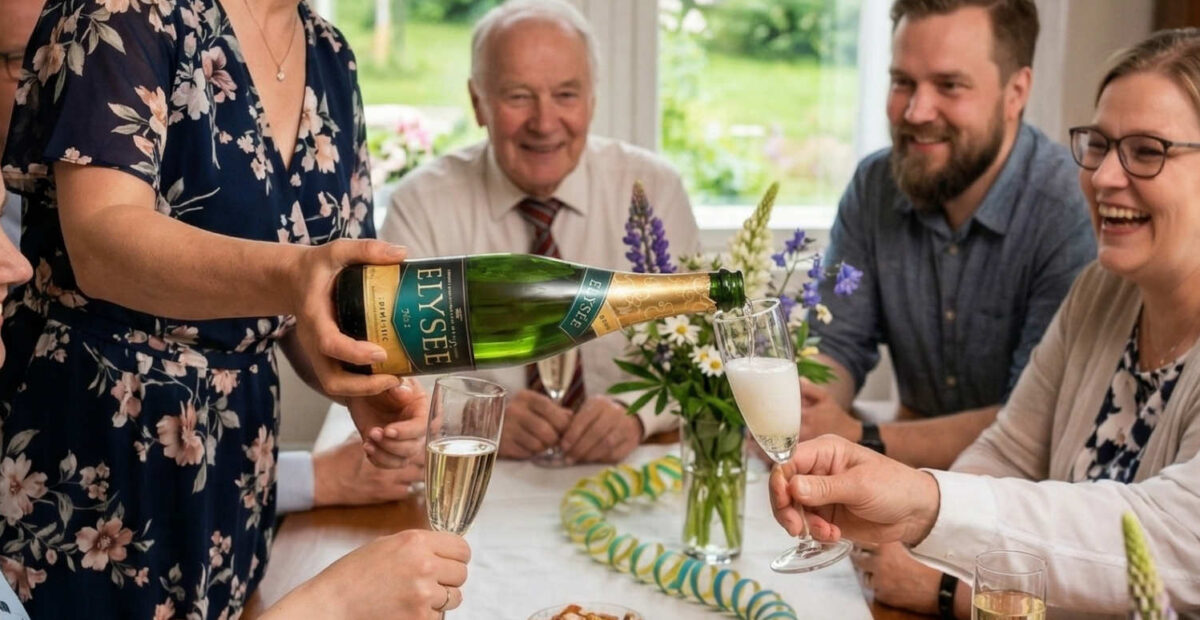 Elysee-kuohuviini. Kuvituskuva: Stara