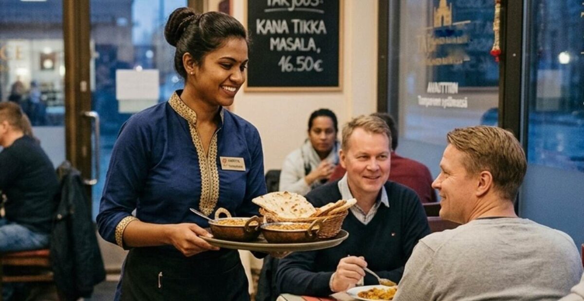 Intialainen ravintola. Kuvituskuva: Stara