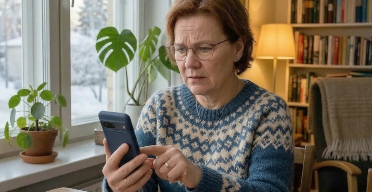 Nainen käyttää matkapuhelinta. Kuvituskuva: Stara