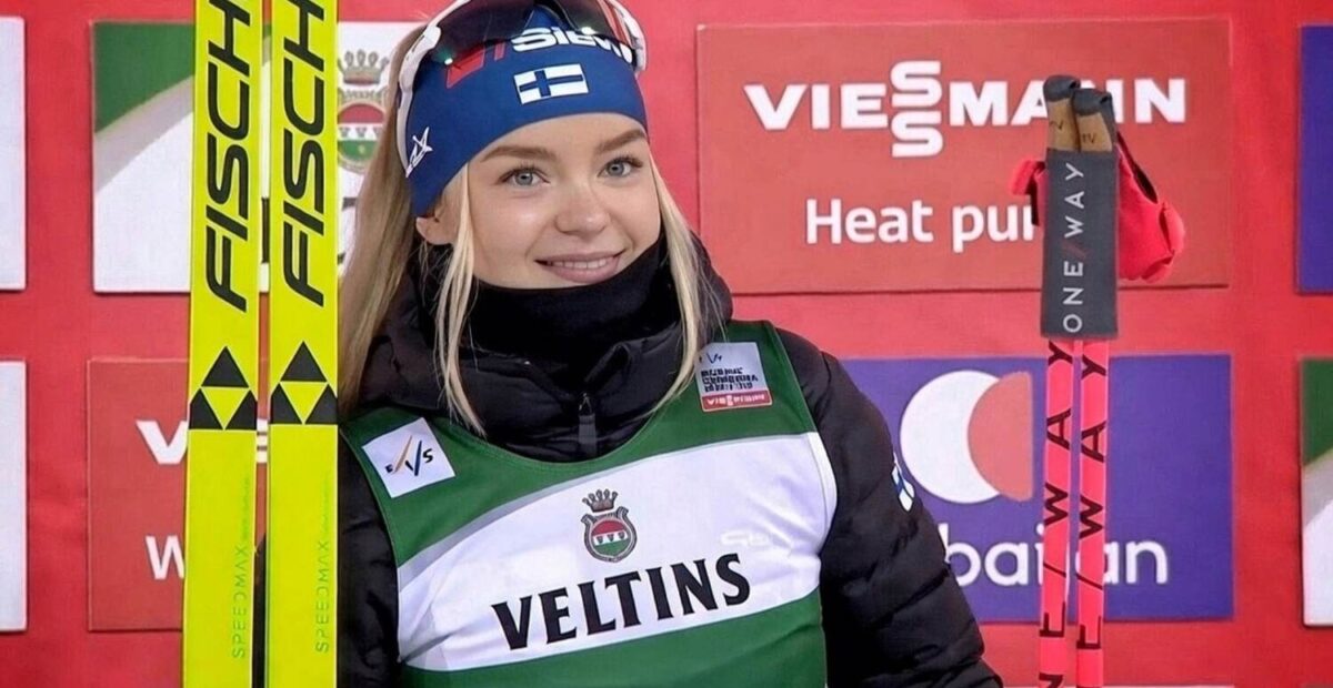 Minja Korhonen Salpausselän kisoissa.