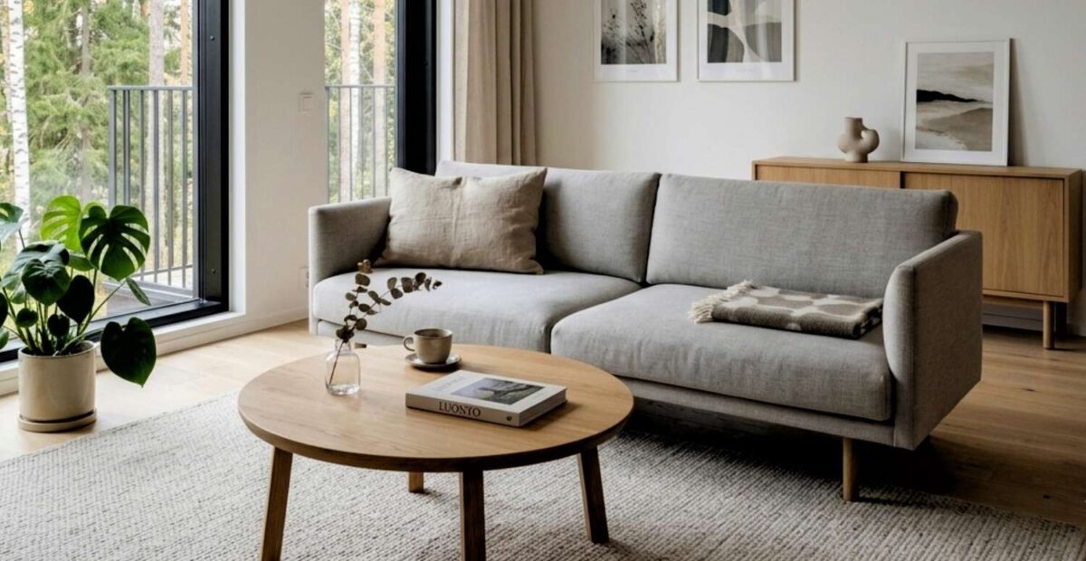Tyylikäs suomalainen olohuone. Kuva: Stara