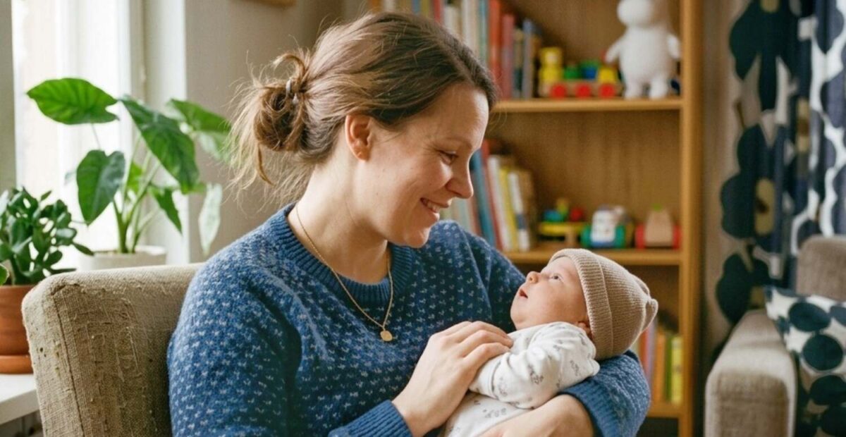 Äiti ja vauva. Kuvituskuva: Stara 