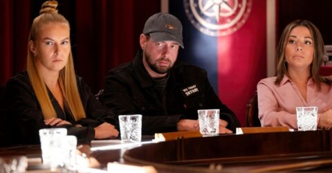 Alina Voronkova, Jussi Ridanpää ja Amanda Harkimo Petolliset-ohjelmassa.