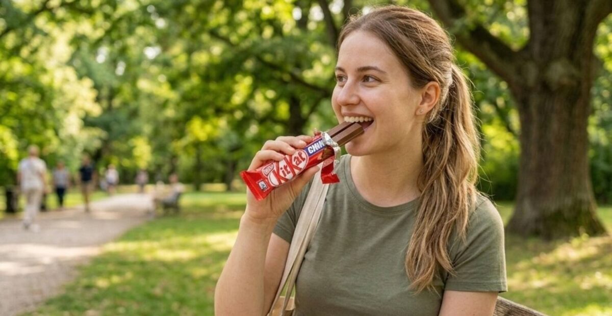 KitKat-suklaata puistossa