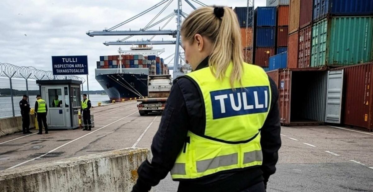 Tullivalvoja satamassa. 