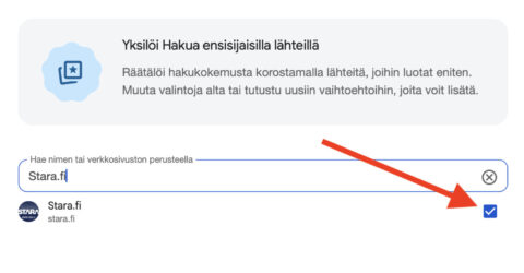 Googlen ensisijainen uutislähde