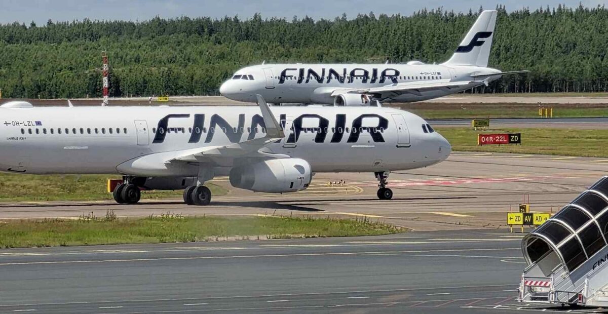 Finnair Airbus A321 ja A320 -lentokoneet
