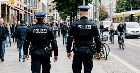 Saksan poliisit kadulla